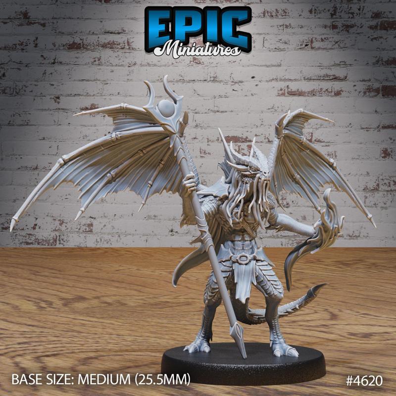 Draconic Demon Gold Staff / Winged Fire Lord / Beast Dragonborn / Hell Spawn / Fyling Evil Warrior / Devil Encounter