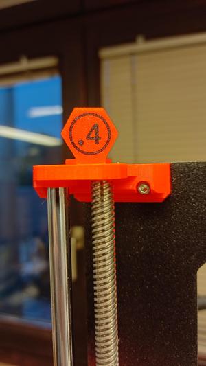 Simple Nozzle size Indicator