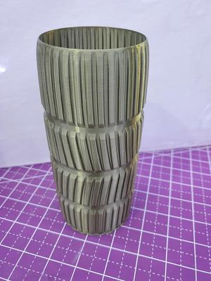 Tire tread vase