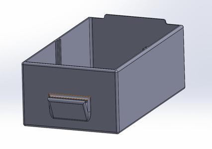 Replacement bin for parts organiser