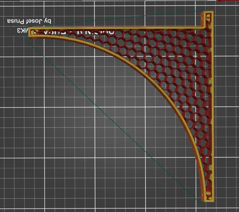 Shelf bracket, Winkel für Regalbretter, Infill sichtbar