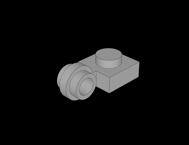 Lego Compatible (4081a.dat) Plate  1 x  1 with Clip Light Type 1