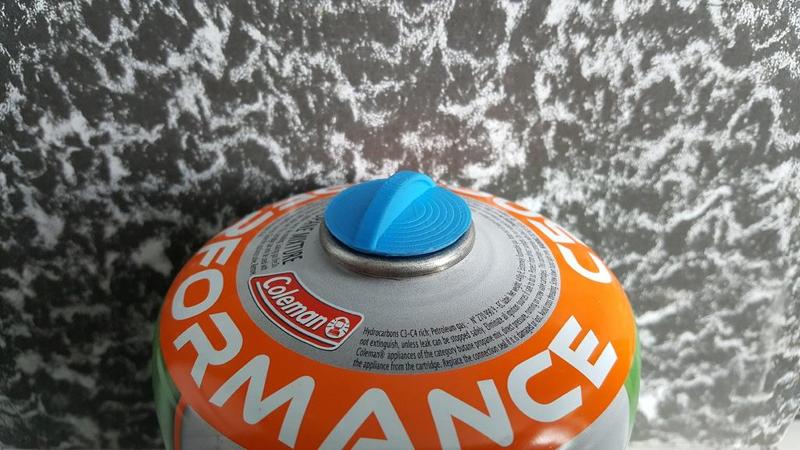 Butane-propane camping tank cap