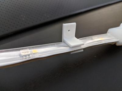 90 Degree LED Strip Clip - Thumbtack or Pushpin mount