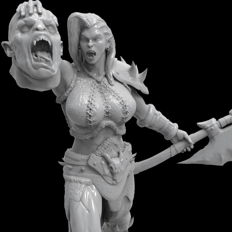 Female Orc - Barbarian