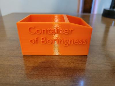 Container of Boringness