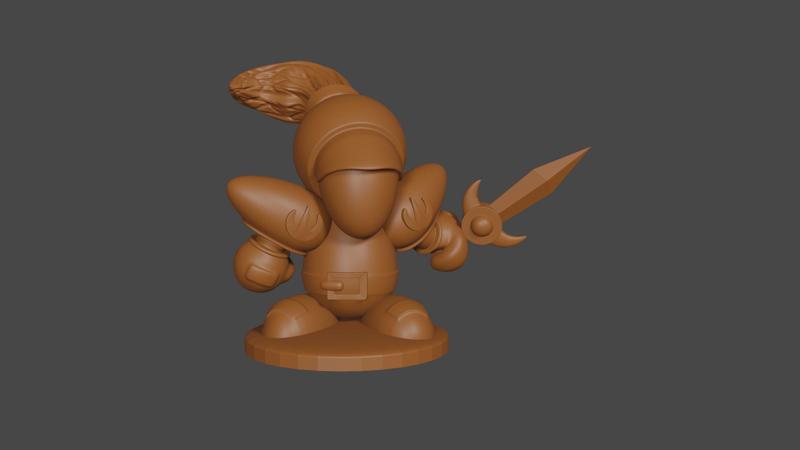 Kirby inspired, Blade Knight, Tabletop DnD miniature