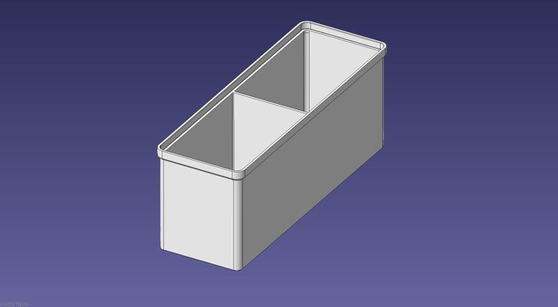 1x3 units, full height, 1x2 grid Stackable Insertbox