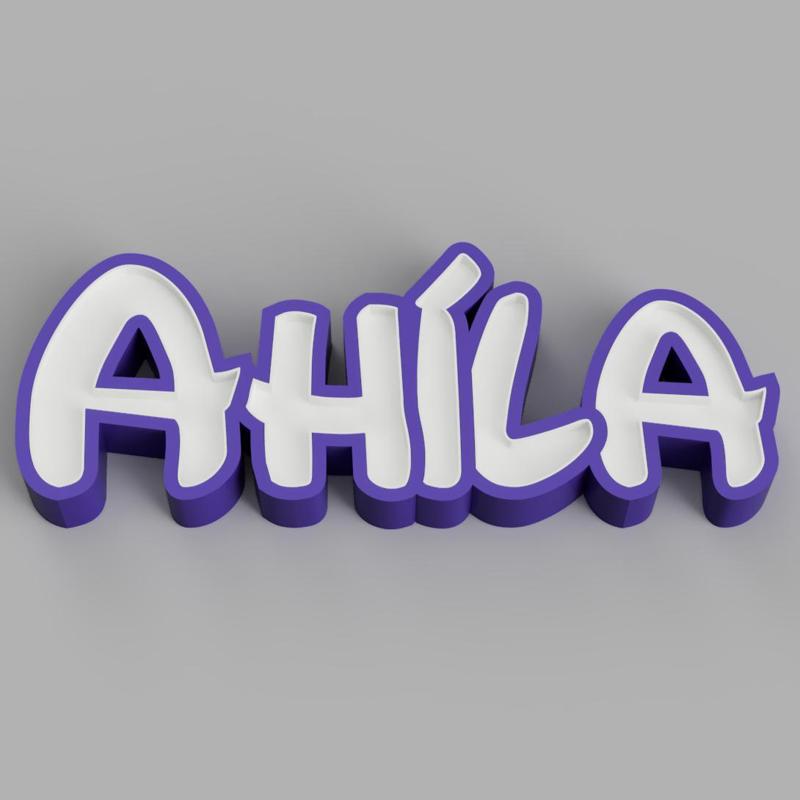 NAMELED AHÍLA (FONT DISNEY) - LED LAMP WITH NAME
