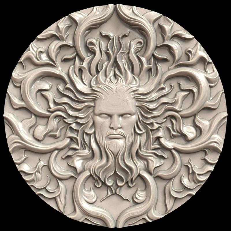 3D Model STL File for CNC Router/Laser & 3D Printer A Titan with Scars That Glow Like Burning Embers