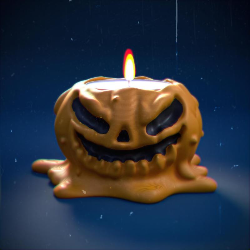 pumpkin halloween candle holder