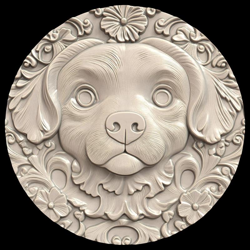 3D Model STL File for CNC Router/Laser & 3D Printer A Dog that Can Read Human Minds 1