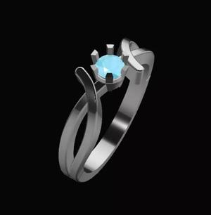 Beautiful Diamond Ring 3D Model