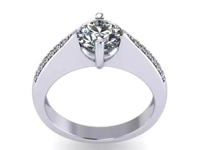 JEWELRY ENGAGEMENT RING STL FILE FOR DOWNLOAD AND PRINT- CC19