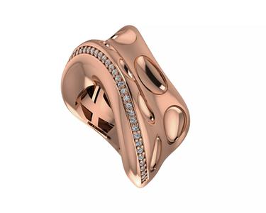Bone Holes High Jewelry Italian Cocktail Diamond Ring
