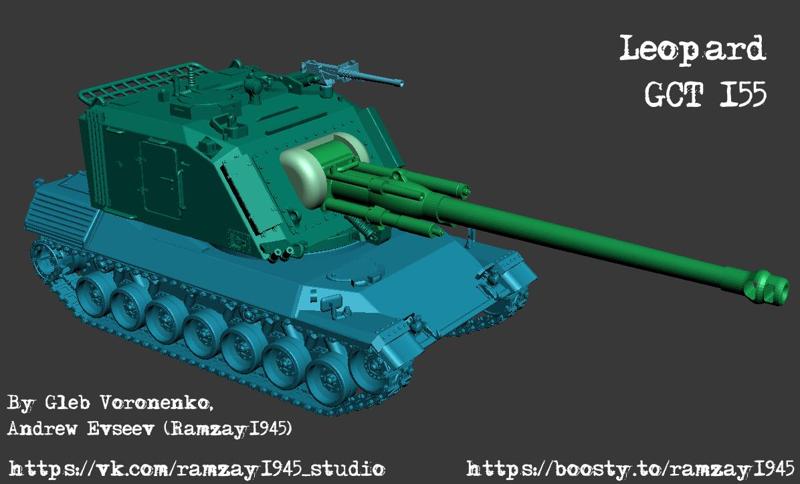 Leopard GCT 155 French self-propelled artillery 1:100