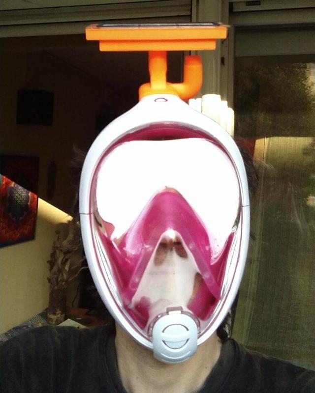 Roborock filter adapter for snorkeling mask