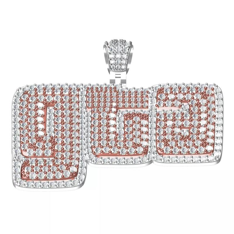 Unique Fully Diamond Plated GTA Pendant