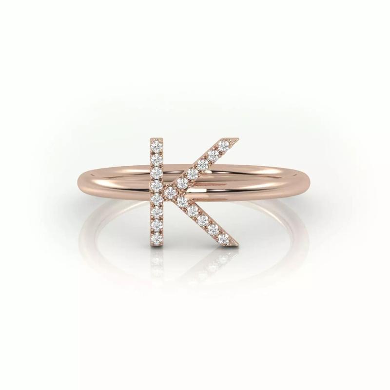 Initial K ring size 54 with professional renderings