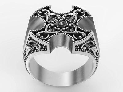 Lux ring silver gold sterling jewelry printable 3D model