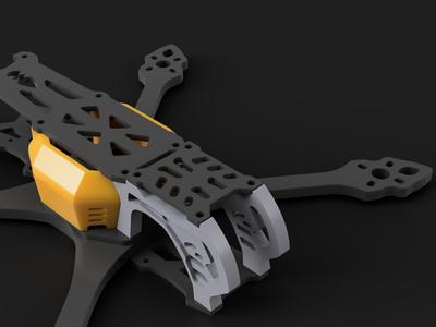 Stack Protector for GEPRC Mark5 | Robust FC & ESC Protection with Airflow Design