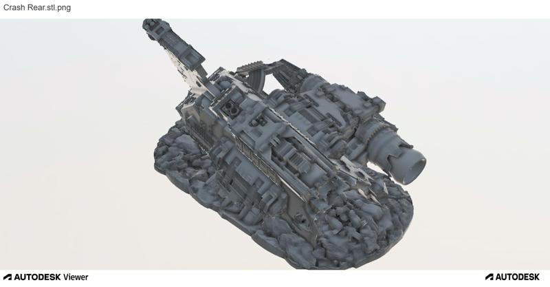 Heresy Thunderhawk Crash Terrain Rear Piece