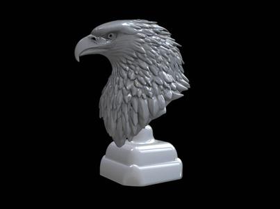 Imperial Eagle Bust The Silent Hunter of the Peaks Figure - 3D Print Model