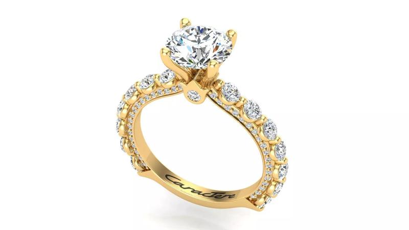 Engagement Ring With Round Stones