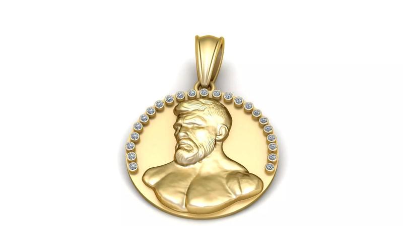 BODY BUILDER MEN COIN PENDANT 3D PRINTABLE MODEL
