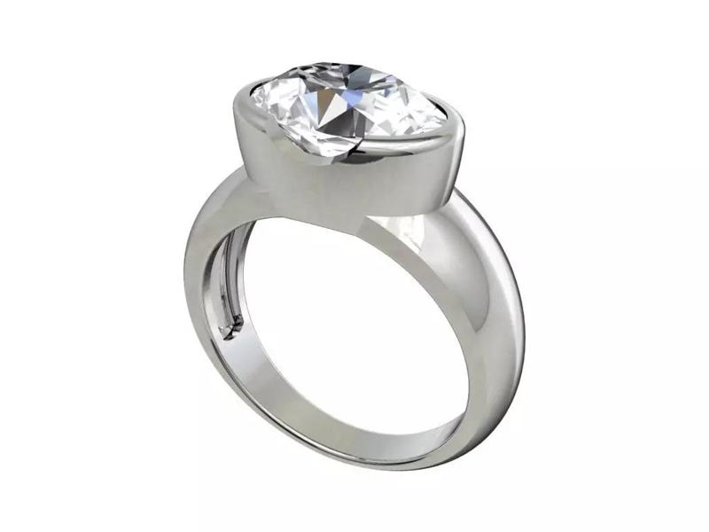 Engagement Ring  STL File Format ready For 3D Printing - CC74