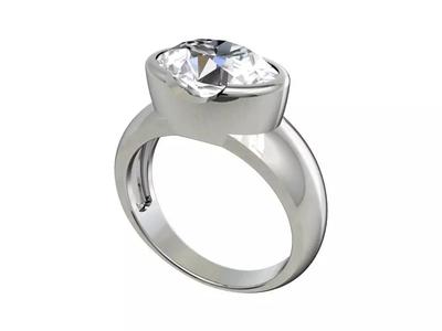 Engagement Ring  STL File Format ready For 3D Printing - CC74