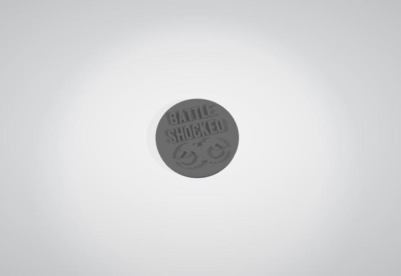 2 Tyranid style Battle Shock Tokens