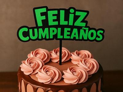 cake topper Happy Birthday