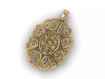 Women Pendant Ready STL 3DM Models Womens Necklace Lightweight