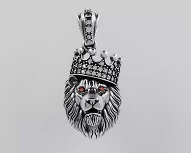 Lion Crown Pendant - Colgante Leon Corona