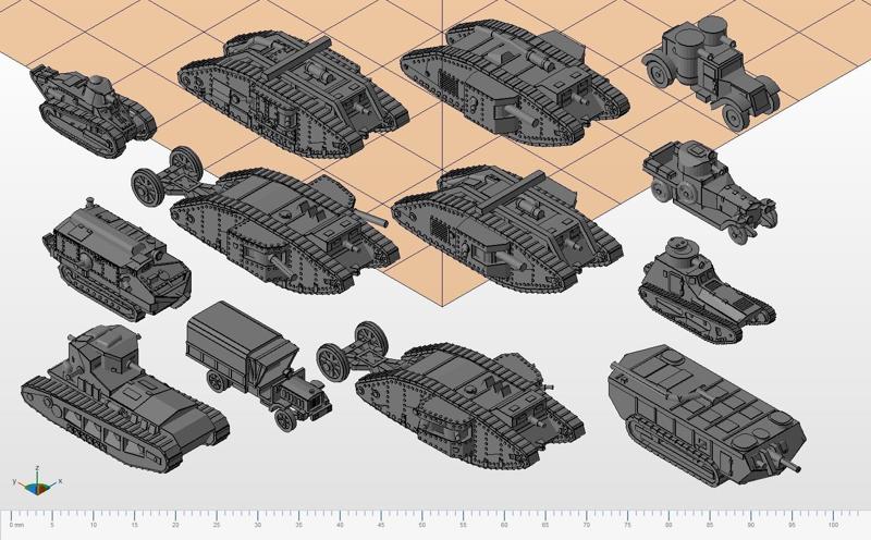 6mm 1/285 WW1 armour