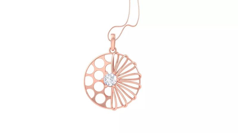 Wire Mesh  solitaire diamond pendant 3dm stl obj gltf mtl 3mf