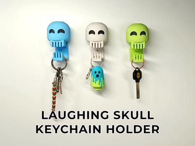 Laughing Skull Keychain Holder | Halloween