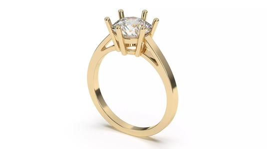 Six Prong Setting Solitaire Diamond Engagement Ring
