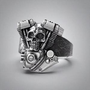 Skull engine ring 3d model for 3d printing 3D print model