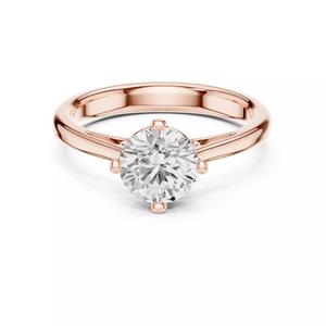 Solitaire 1CT Round Cut Compass Prong Taper Shank Ring Video