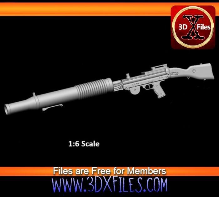 T-21 Blaster Action Figure Accessory - 1:6 Scale - Star War 3D Print File STL