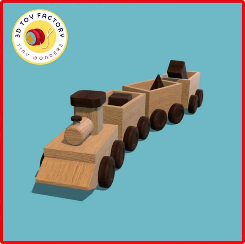 Wooden Toy Locomotive