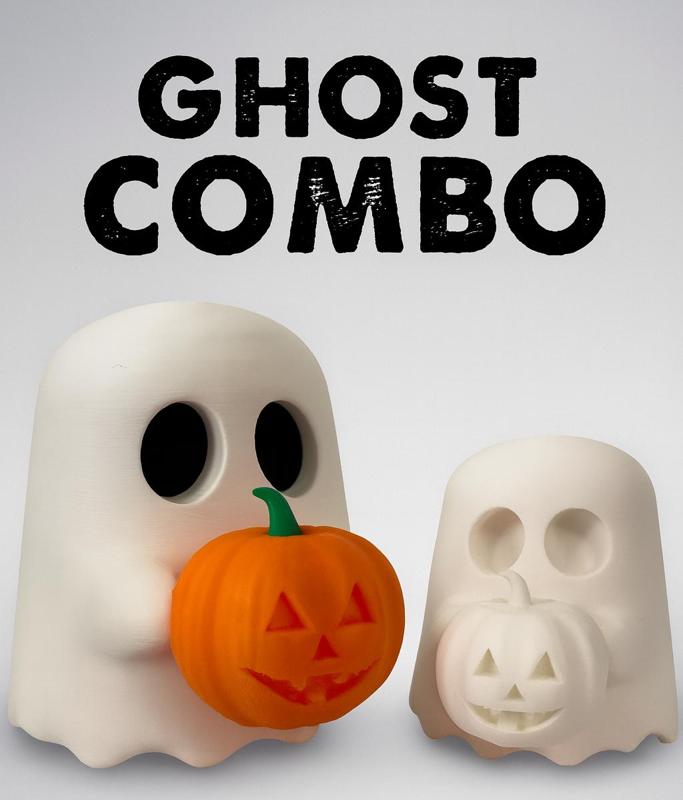 🎃👻 Ghost Pumpkin Duo
