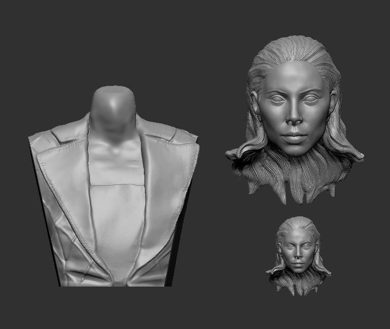 1/6 1/12 Joker 2 Folie à Deux Harley Quinn Lady Gaga bust headsculpt