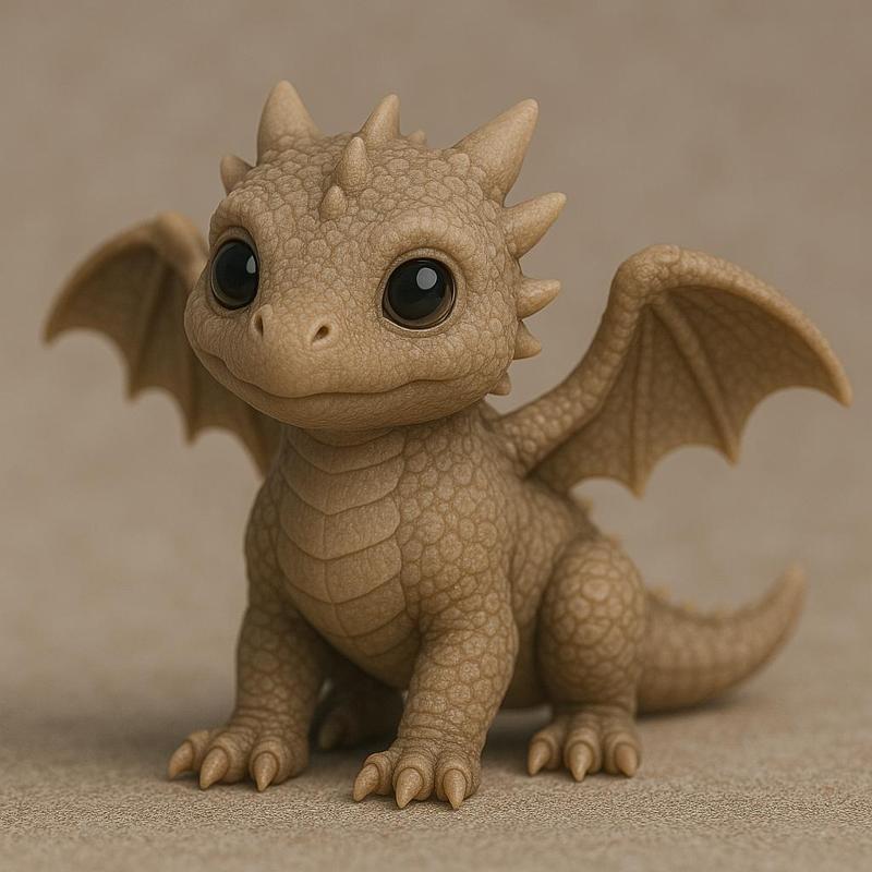 Chibi Baby Dragon 3D Model | Cute Fantasy Creature | Printable STL for FDM & Resin