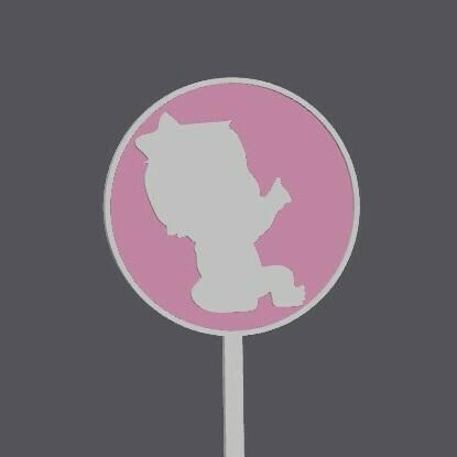 Cupcake Topper - Bossy Baby Girl 2
