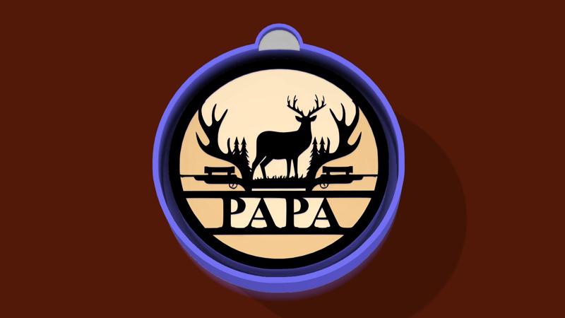 🦌🎯 PAPA HUNTER – Freshie, Keychain & Resin Mold