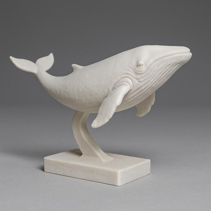 Sea Whale STL File for 3D Printing - Ocean Animal Sculpture - 3D Printable Whale Model