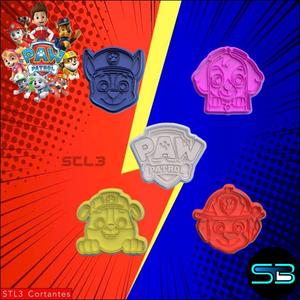Paw Patrol set x 5 cutters - cookie cutter
